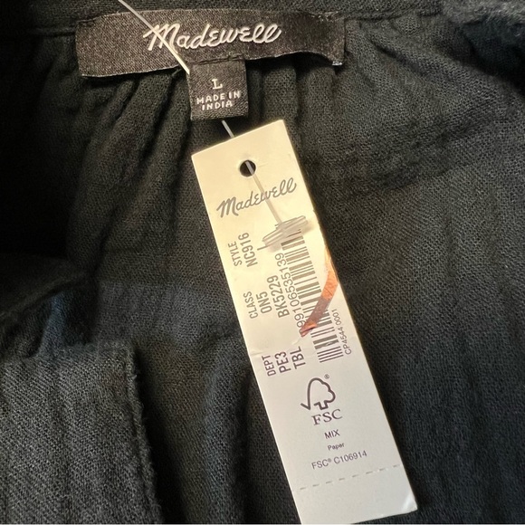 •new• MADEWELL Lightestspun Coverup Maxi Shirt Dress - Picture 11 of 12